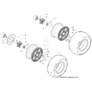 Hub - Assembly (W/Disc Pearch) By Arctic Cat 1502-462 OEM Hardware 1502-462 Off Road Express