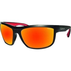 Hub Bomb Eyewear Matte Black W/Red Mirror Polarized by Bomber HB111-RM-RF Sunglasses 519-0076 Western Powersports Drop Ship