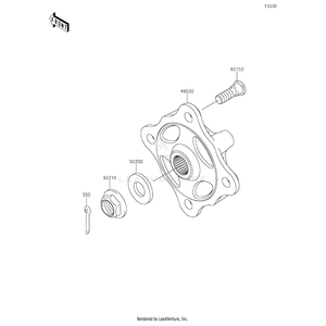 Hub,Fr by Kawasaki 49030-0560 OEM Hardware 49030-0560 Off Road Express Peach St