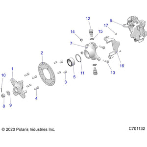 Hub, Matte Black by Polaris 5142019-458 OEM Hardware P5142019-458 Off Road Express