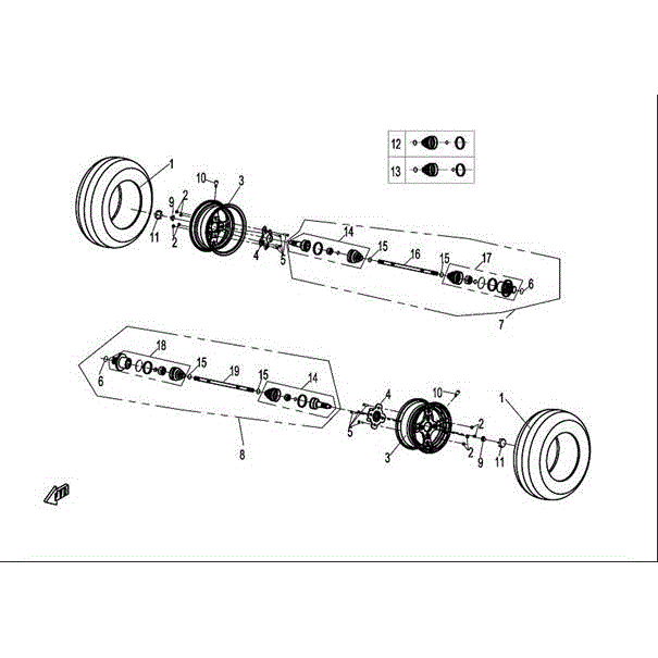 Hub Rear Wheel by CF Moto