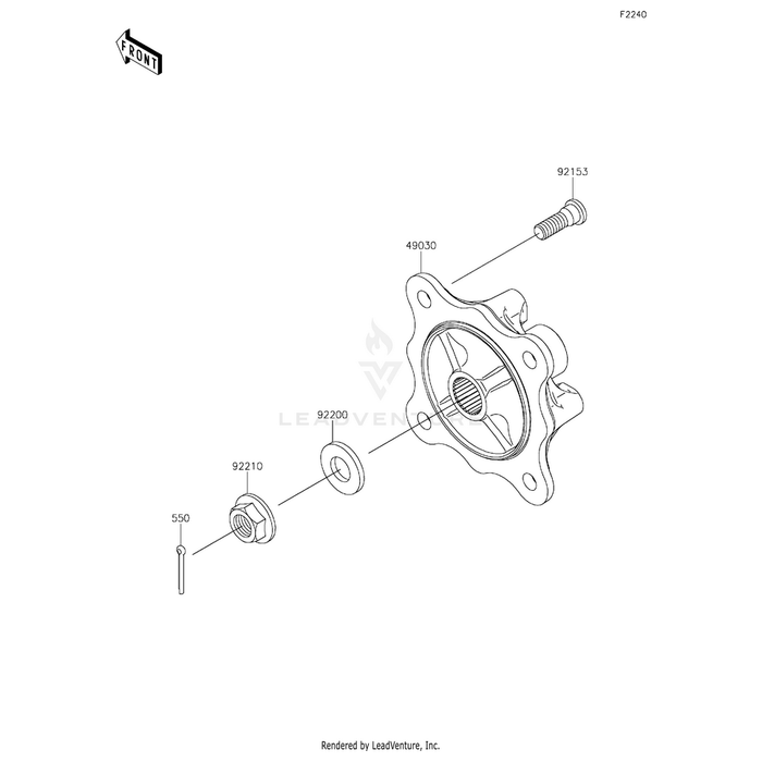 Hub,Rr by Kawasaki