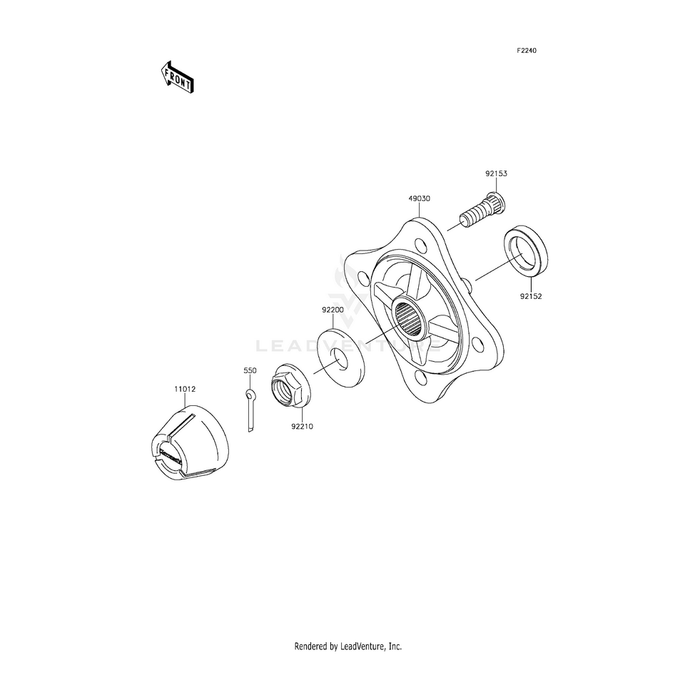 Hub,Rr by Kawasaki