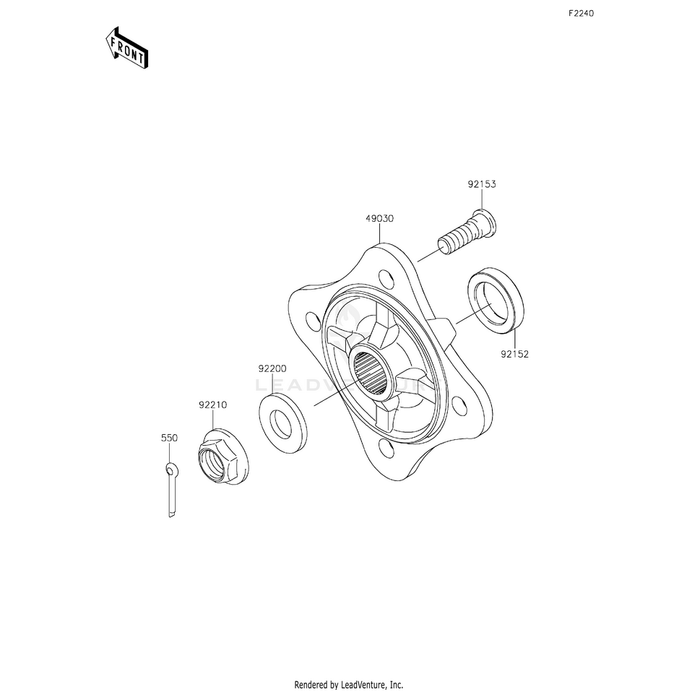 Hub,Rr by Kawasaki