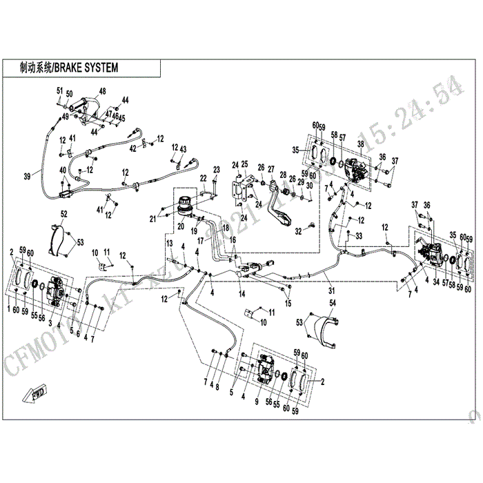 Hydraulic Brake Assy by CF Moto