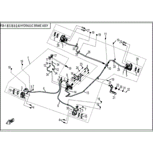 Hydraulic Brake Assy by CF Moto 7000-080100 OEM Hardware 7000-080100 Northstar Polaris