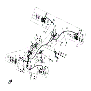 Hydraulic Brake Assy by CF Moto 9060-0801B0 OEM Hardware 9060-0801B0 Northstar Polaris