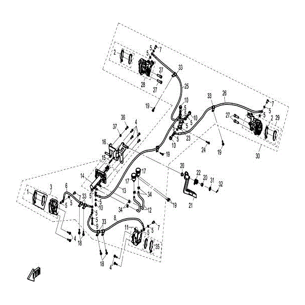 Hydraulic Brake Assy by CF Moto