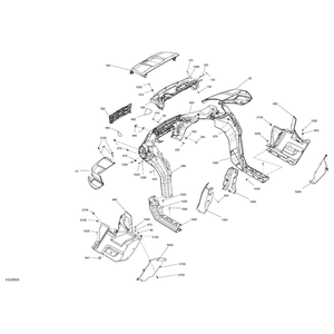 Hyper Silver, Front Hood by Can-Am 705014055 OEM Hardware 705014055 Off Road Express Peach St