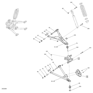 Hyper Silver, LH Lower Suspension Arm by Can-Am 706203998 OEM Hardware 706203998 Off Road Express Peach St