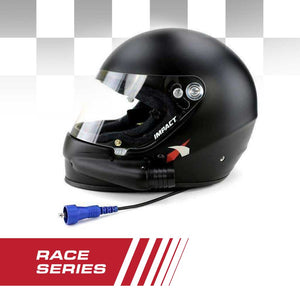 Impact Race 1320 Side Air Helmet - Wired With Offroad Helmet Kit With 3.5 Earbud Jack by Impact Rugged Radios