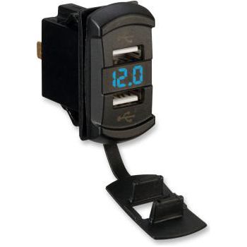 In Dash Dual USB Charger with Voltage Monitor By Moose Utility