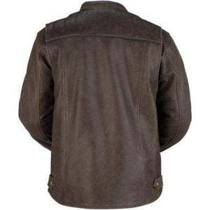 Indiana Brown Leather Jacket by Z1R Jacket Parts Unlimited Drop Ship