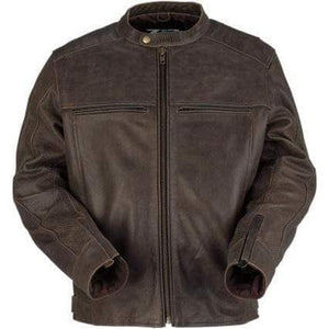 Indiana Brown Leather Jacket by Z1R Jacket Parts Unlimited Drop Ship