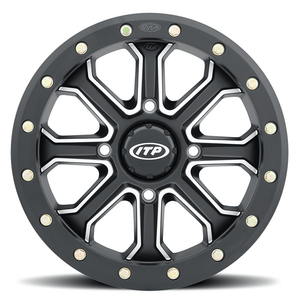 Inertia® 14x7 Matte Black w/ Machined Accents Wheel by ITP 1422523727B Non Beadlock Wheel 57-41100 Tucker Rocky Drop Ship