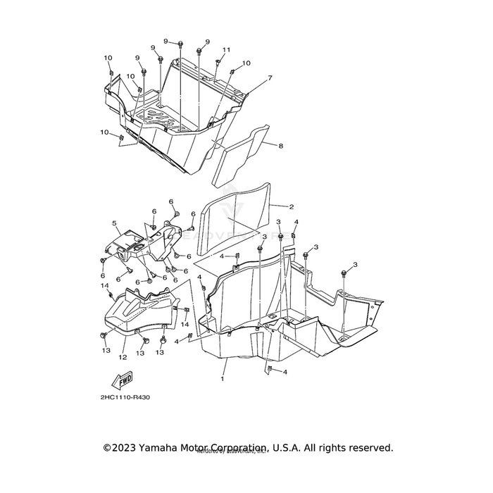 Insulator, Side Cover by Yamaha