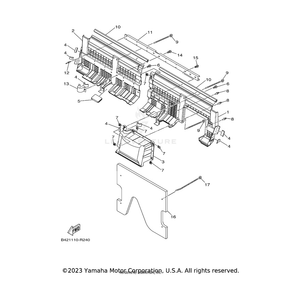 Insulator, Side Cover by Yamaha B42-2174A-01-00 OEM Hardware B42-2174A-01-00 Off Road Express