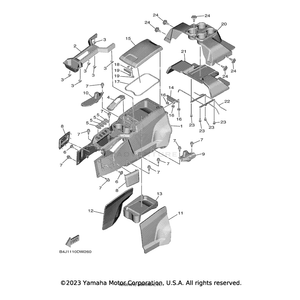 Insulator, Side Cover by Yamaha B4J-F174A-00-00 OEM Hardware B4J-F174A-00-00 Off Road Express