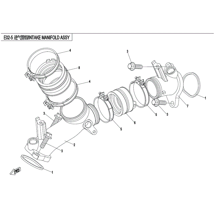 Intake Manifold Auxiliary by CF Moto