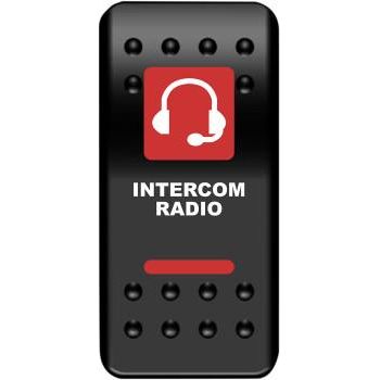 Intercom Radio Rocker Switch Red by Moose Utility