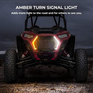 IP67 Front LED Street Legal Light Kits Fit 2019-2023 Polaris RZR by Kemimoto BZH0201-02 Turn Signal Kit BZH0201-02 Kemimoto