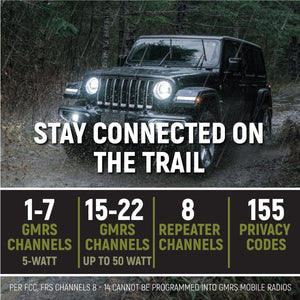 Jeep Wrangler Jk And Jku Two-Way Gmrs Mobile Radio Kit by Rugged Radios Rugged Radios