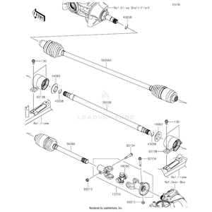 Joint-Ball,Fr Diff Side by Kawasaki 59266-0731 OEM Hardware 59266-0731 Off Road Express Peach St