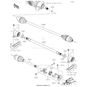 Joint-Ball,Fr Diff Side by Kawasaki 59266-0735 OEM Hardware 59266-0735 Off Road Express Peach St