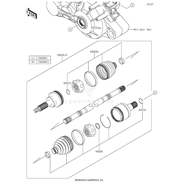 Joint-Ball,Rear,Lh by Kawasaki