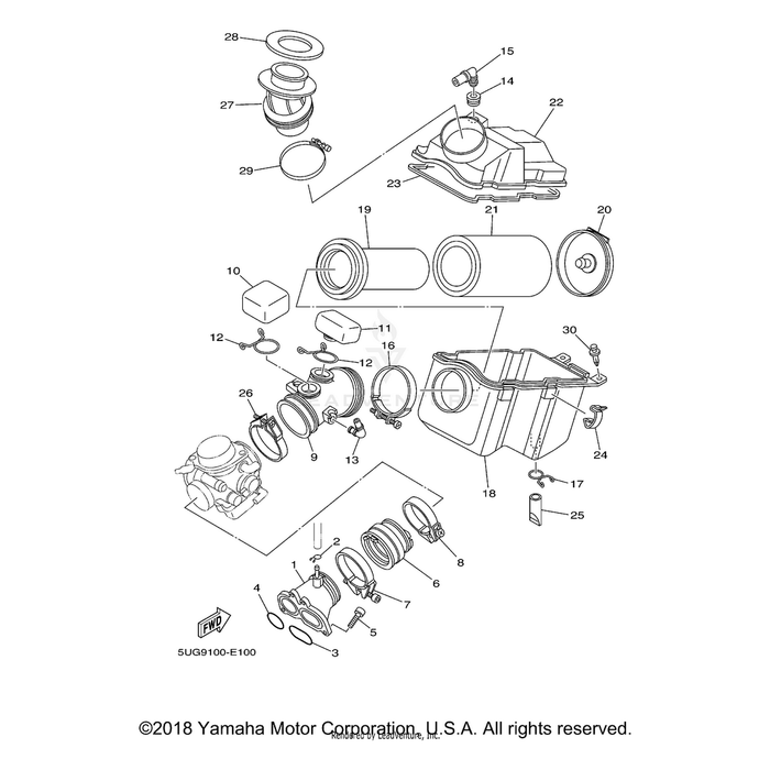 Joint, Carburetor 1 by Yamaha