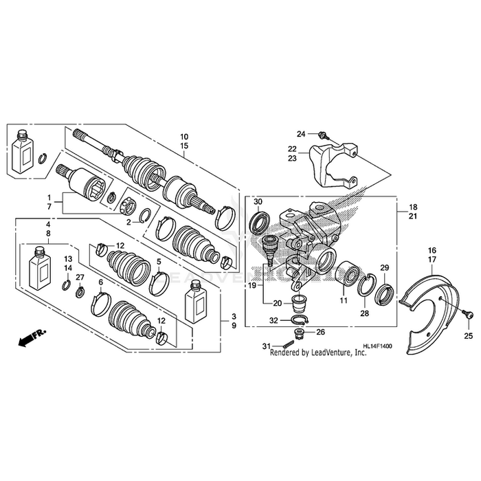 Joint, Left Inboard by Honda