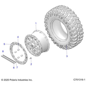 K-Hdwr,Wheel,Bdlk,15 by Polaris 2205495 OEM Hardware P2205495 Off Road Express