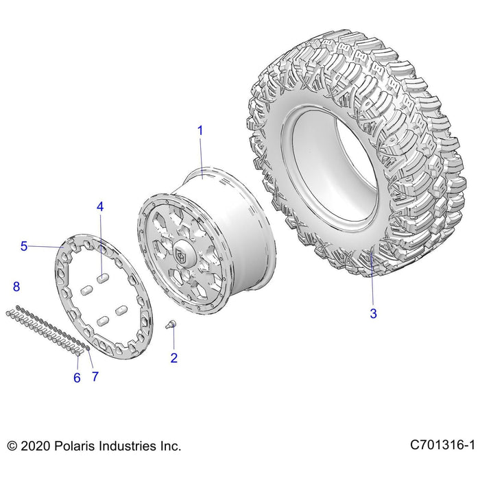 K-Hdwr,Wheel,Bdlk,15 by Polaris