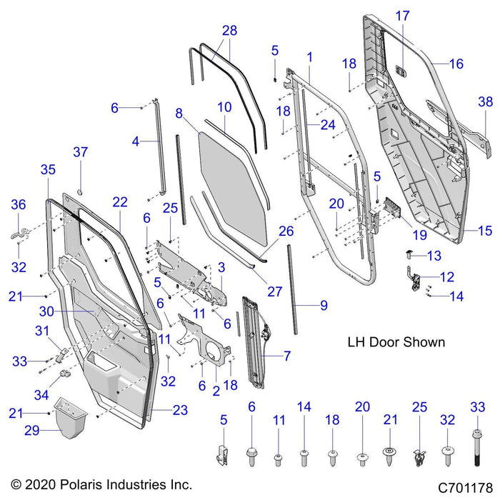 K-Panel Door Accent Zs,Ss Red by Polaris