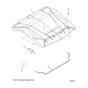 K-Svc,Hdwr,Roof,Sport,Xovr by Polaris 2207763 OEM Hardware P2207763 Off Road Express