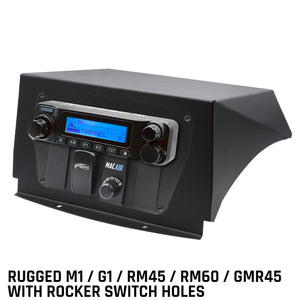 Kawasaki Krx Multi-Mount Kit - Top Mount - For Rugged Utv Intercoms And Radios by Rugged Radios MT-KRX-TM-MM-RS 01033172745000 Rugged Radios Rugged M1/G1/RM45/RM60/GMR45 with Switch Holes