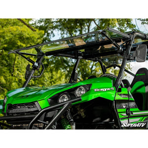 Kawasaki Teryx MaxDrive Power Flip Windshield by SuperATV PFWS-K-TRX4-70 Folding Windshield PFWS-K-TRX4-70 SuperATV