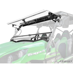 Kawasaki Teryx S Scratch-Resistant Flip Windshield by SuperATV FWS-K-TRX4-005-70#TS Folding Windshield FWS-K-TRX4-005-70#TS SuperATV