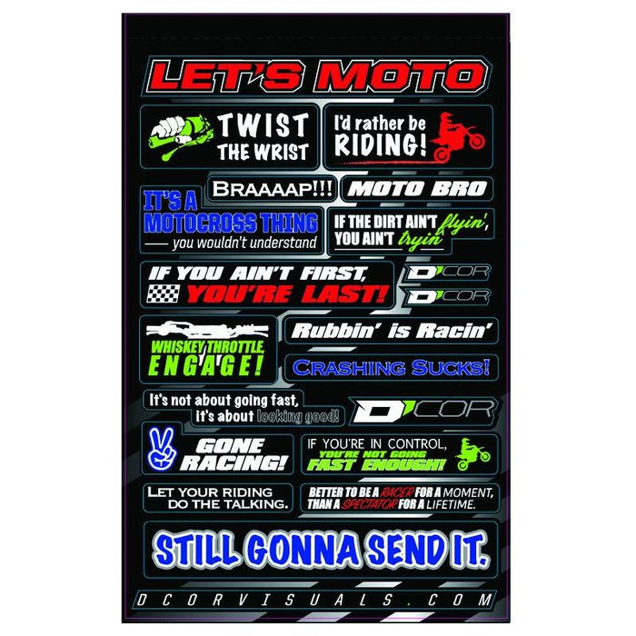 Kids Moto Talk Decal Sheet By D'Cor