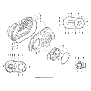 Kit,Centrif Clutch Cover Gasket By Arctic Cat 0830-219 OEM Hardware 0830-219 Off Road Express