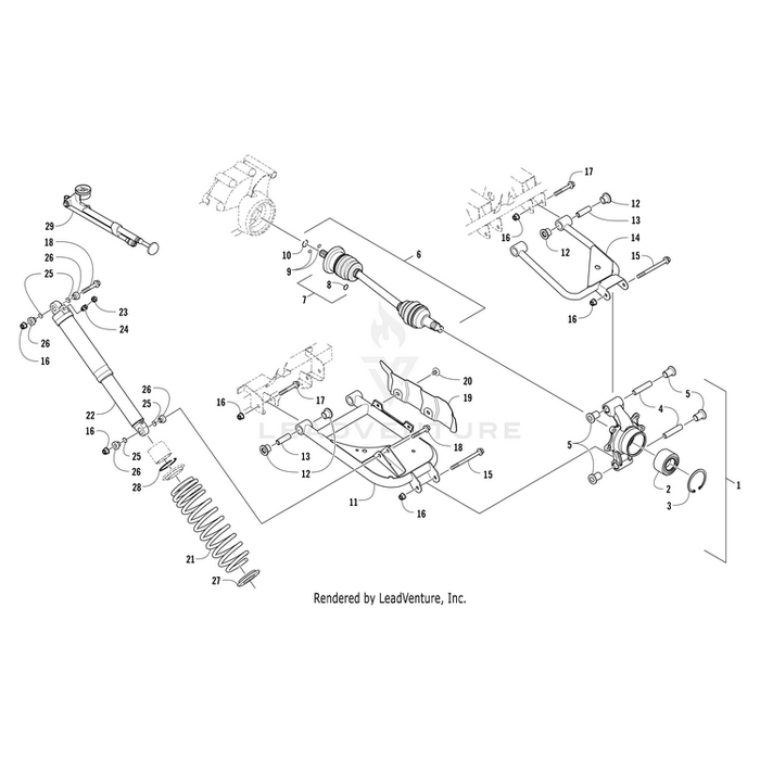 Knuckle, Rear - Assembly By Arctic Cat