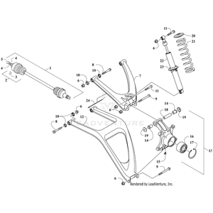 Knuckle, Rear - Assembly By Arctic Cat 1504-491 OEM Hardware 1504-491 Core Power Equipment