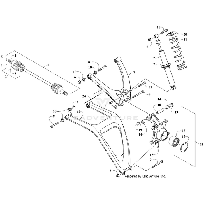 Knuckle, Rear - Assembly By Arctic Cat