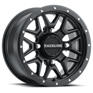 Krank Wheel 14X7 4/137 5+2 (+10MM) Black by Raceline A94B-47037+10 Non Beadlock Wheel 570-1681 Western Powersports Drop Ship