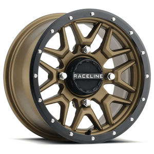 Krank Wheel 14X7 4/156 5+2 (+10MM) Black/Bronze by Raceline A94BZ-47056+10 Non Beadlock Wheel 570-1672 Western Powersports Drop Ship