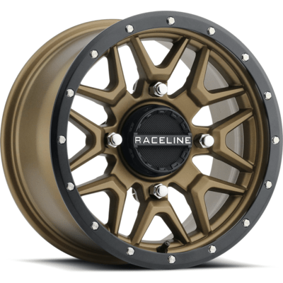 Krank Wheel Kit w/ Rip Saw Tire 14X7 4/156 5+2 (+10MM) Black/Bronze by Raceline