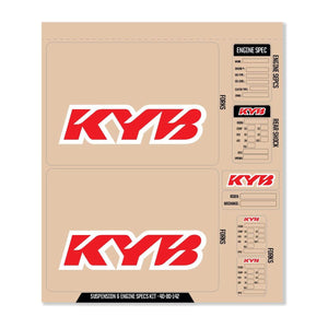 Kyb Decal Kit Red Kyb Fork/Shock/Eng Spec By D'Cor 40-80-142 Brand Decal 862-4080142 Western Powersports