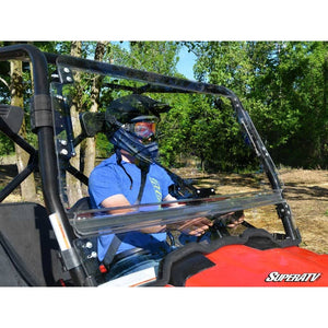 Kymco UXV 450 Scratch Resistant Flip Windshield by SuperATV FWS-KY-UXV-001-70 Folding Windshield FWS-KY-UXV-001-70 SuperATV