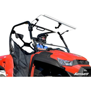 Kymco UXV 450 Scratch Resistant Flip Windshield by SuperATV FWS-KY-UXV-001-70 Folding Windshield FWS-KY-UXV-001-70 SuperATV