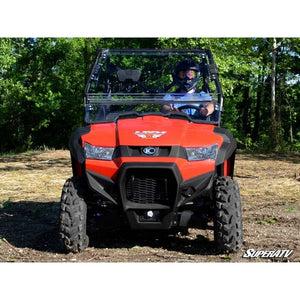 Kymco UXV 450 Scratch Resistant Flip Windshield by SuperATV FWS-KY-UXV-001-70 Folding Windshield FWS-KY-UXV-001-70 SuperATV